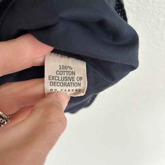 Ruehl Tank Top M Blue Spaghetti Strap Halter Crochet Trim Braided Straps - Picture 10 of 10